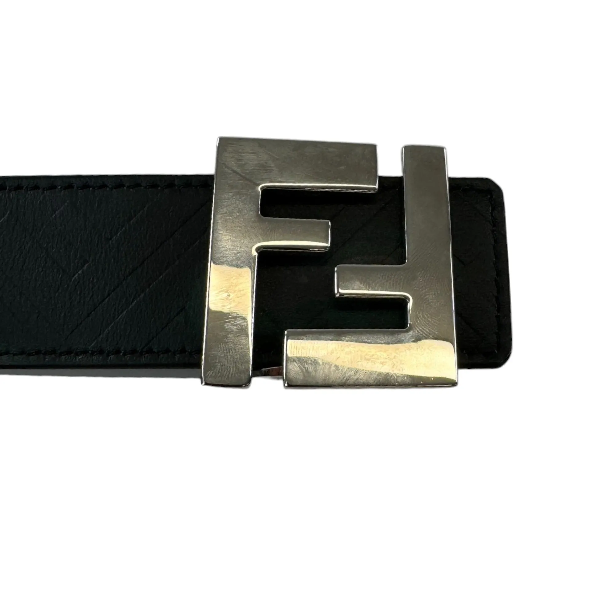 Men's Ff Monogram Belt Black Size Waist 36