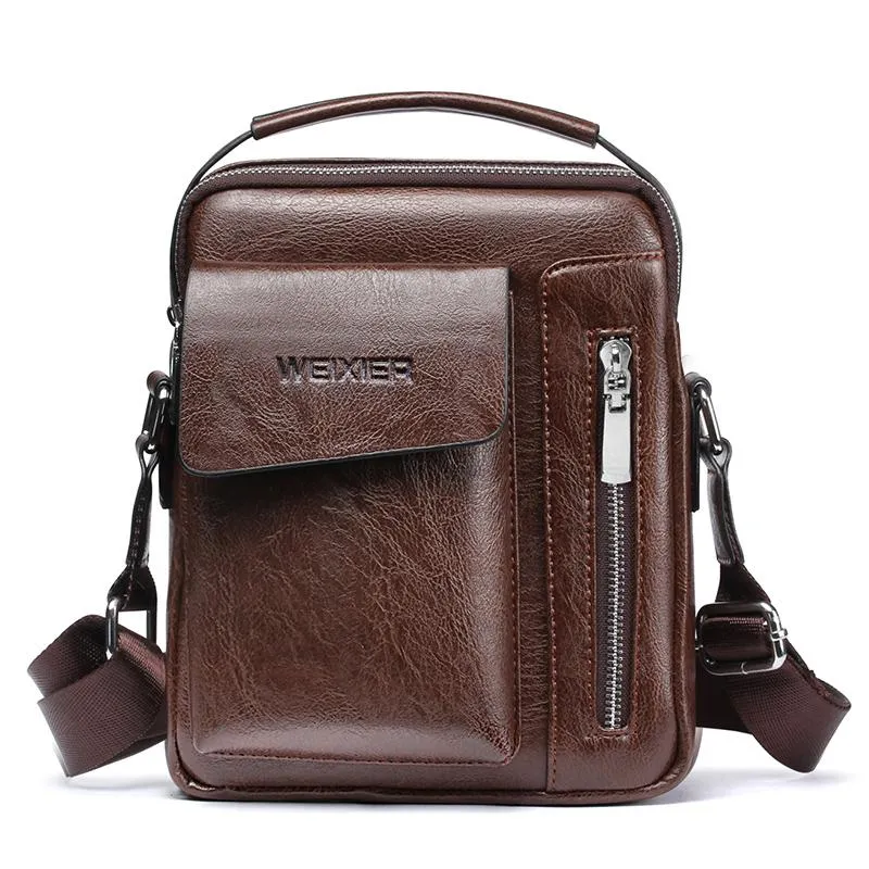 Men’s Shoulder Bag - Dark Brown (8602)