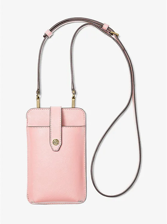 Michael Kors Saffiano Leather Smartphone Crossbody Bag