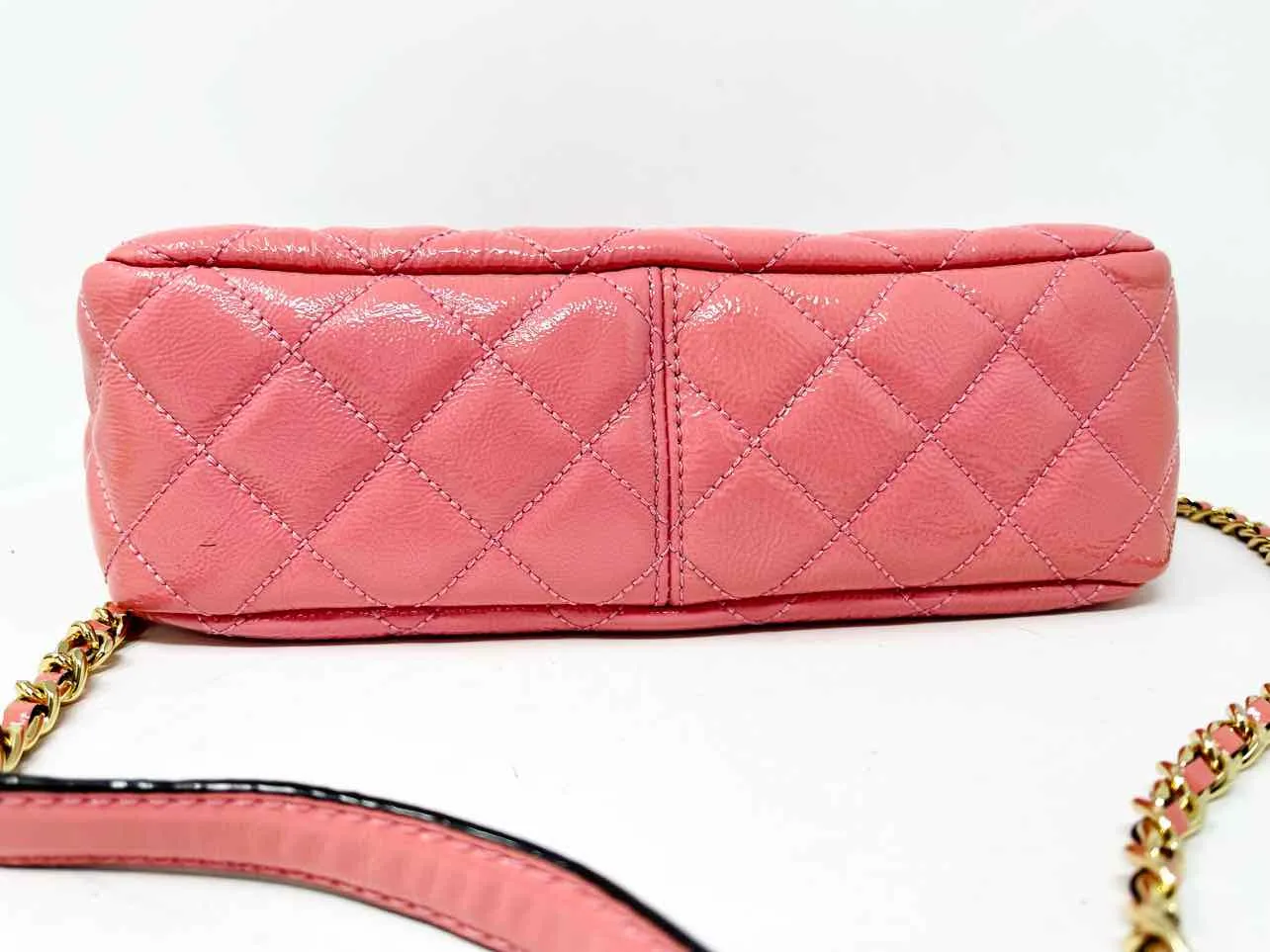 Michael Michael Kors Pink Shoulder Bag Quilted Patent Leather AS IS Purse