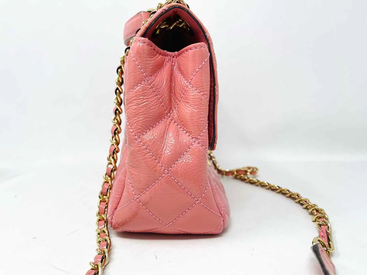 Michael Michael Kors Pink Shoulder Bag Quilted Patent Leather AS IS Purse