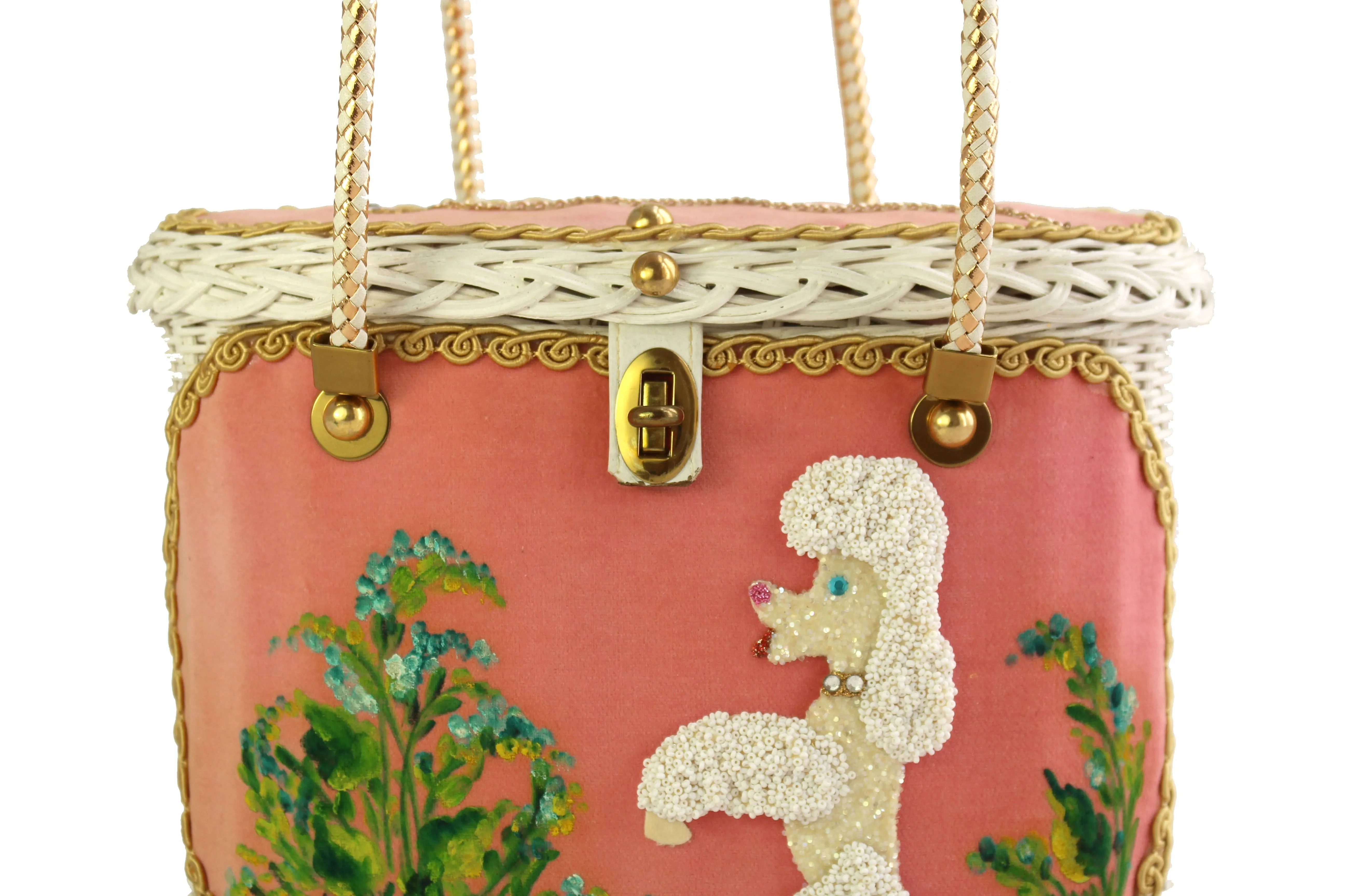 Stylish Wicker Poodle Handbag - Midas of Miami Collection