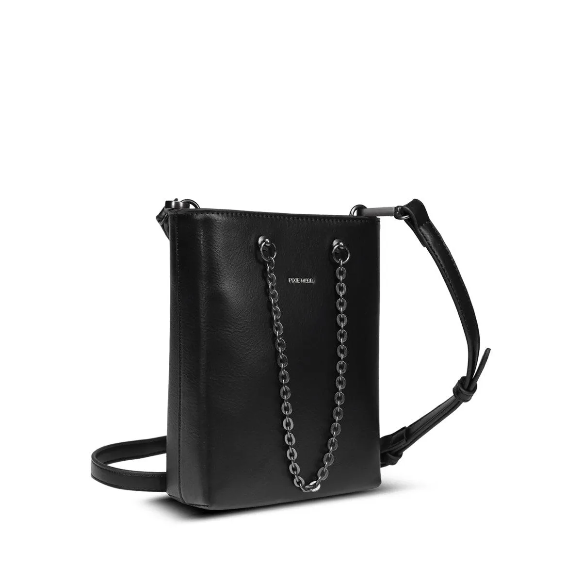 Naomi Vegan Leather Crossbody Phone Pouch | Black