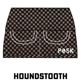 P05K™ | Houndstooth Scuba Crepe Belt Bag Pocket Skirt