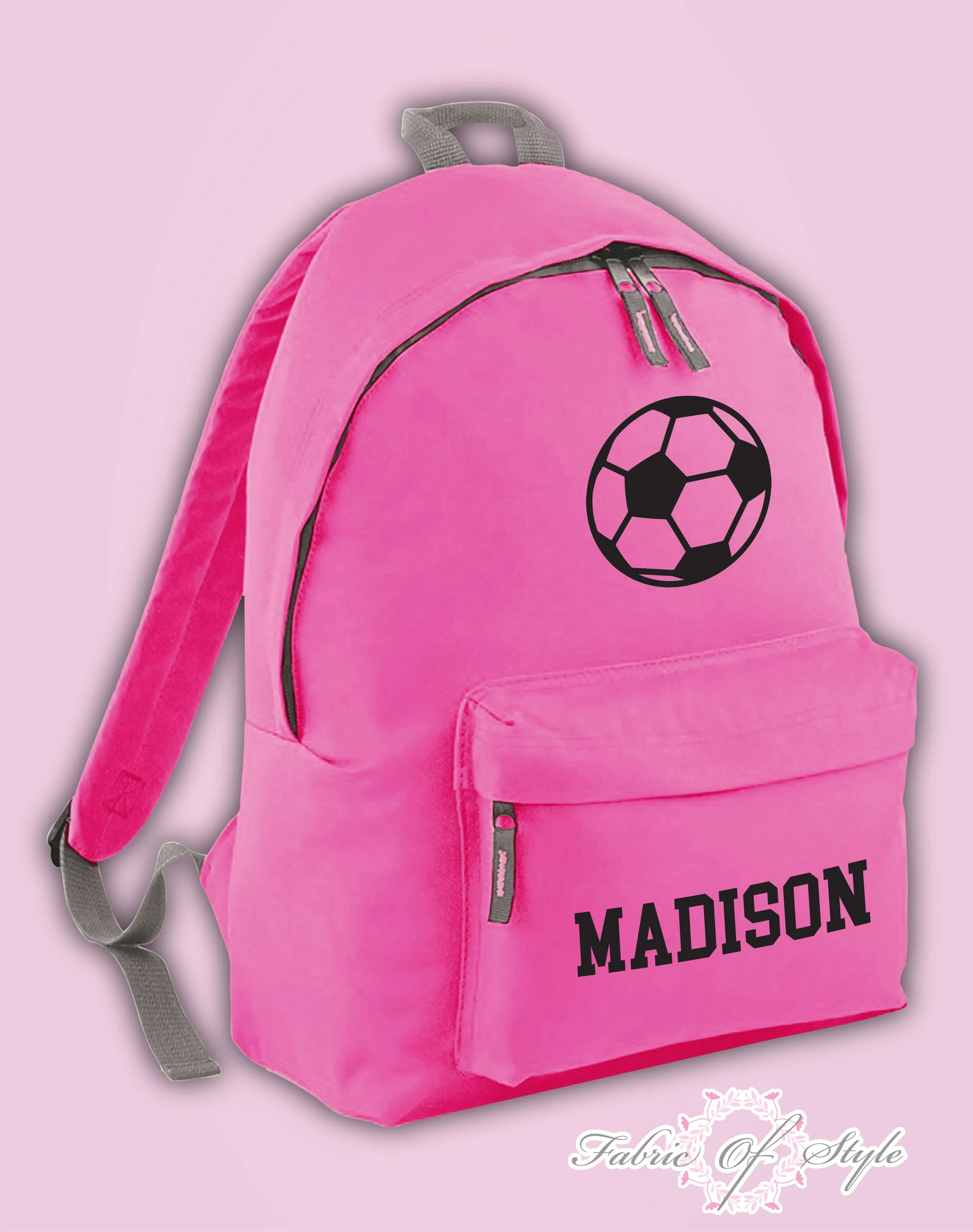 Personalised Kids Backpack Ball Name Girls Boys Back To School Bag