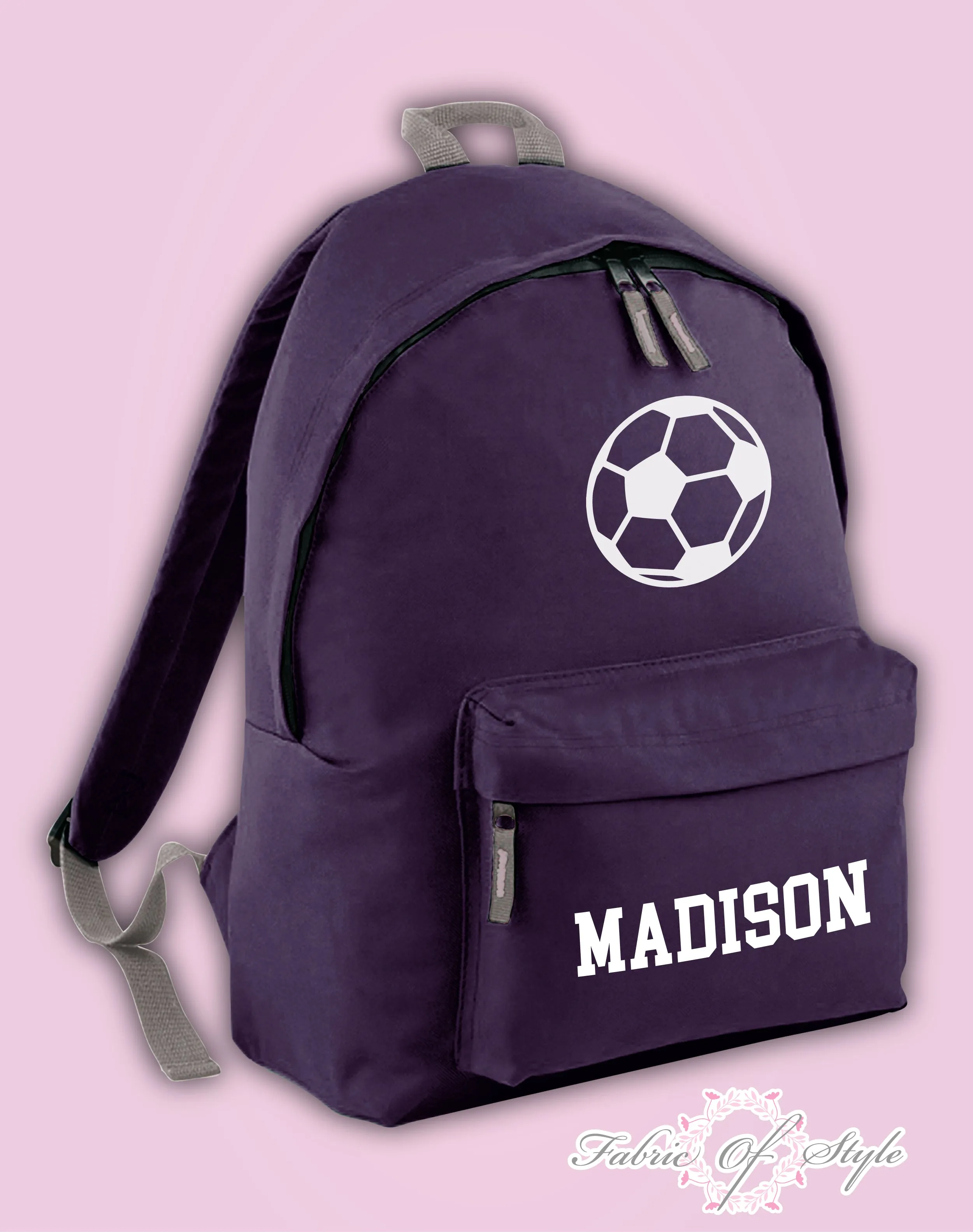 Personalised Kids Backpack Ball Name Girls Boys Back To School Bag