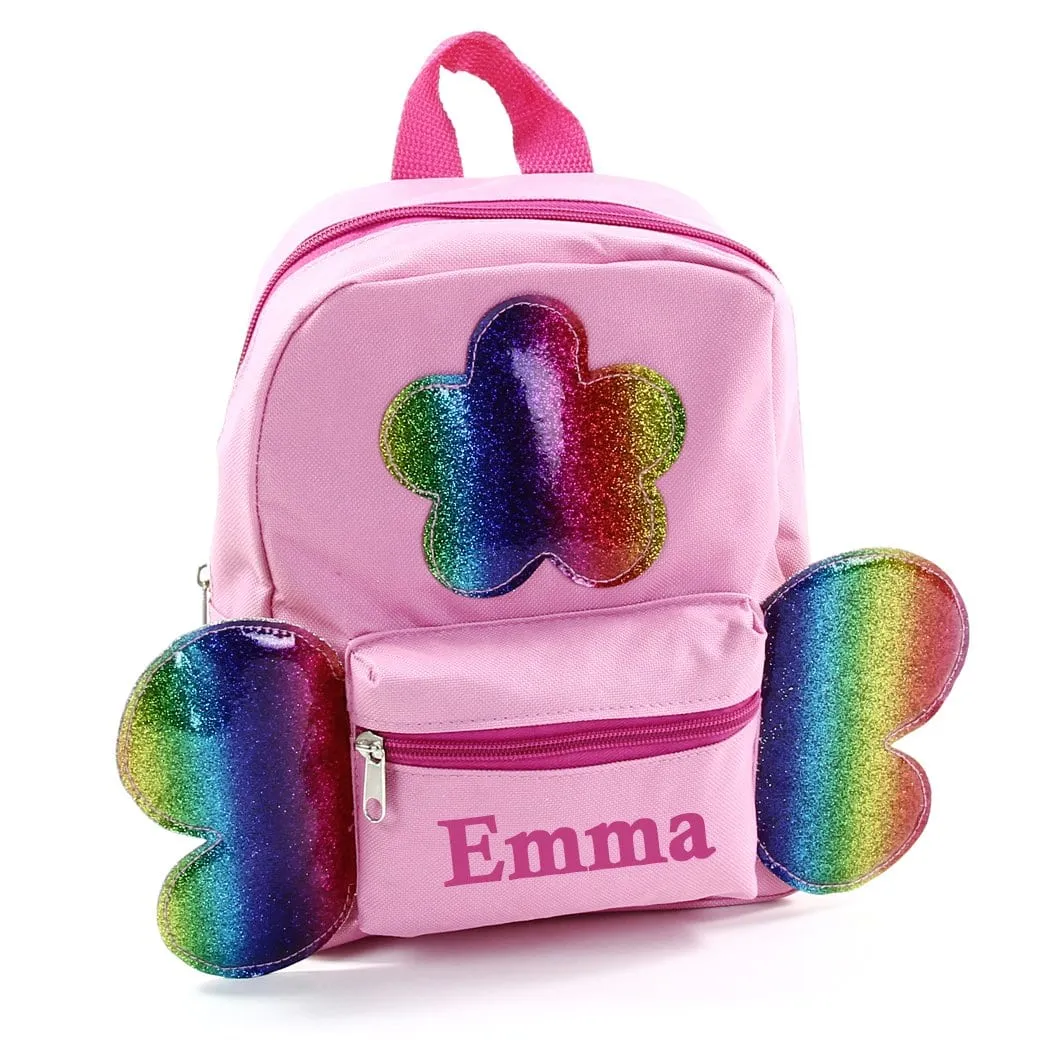 Personalized 10 Inch Critter Backpack - Flower