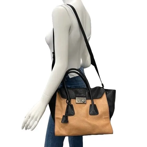 Prada Glace Calf Large Twin Pocket Tote Bag