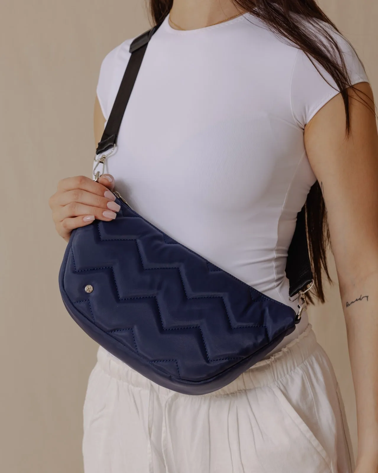 Quilted Sling Bag Petroleum