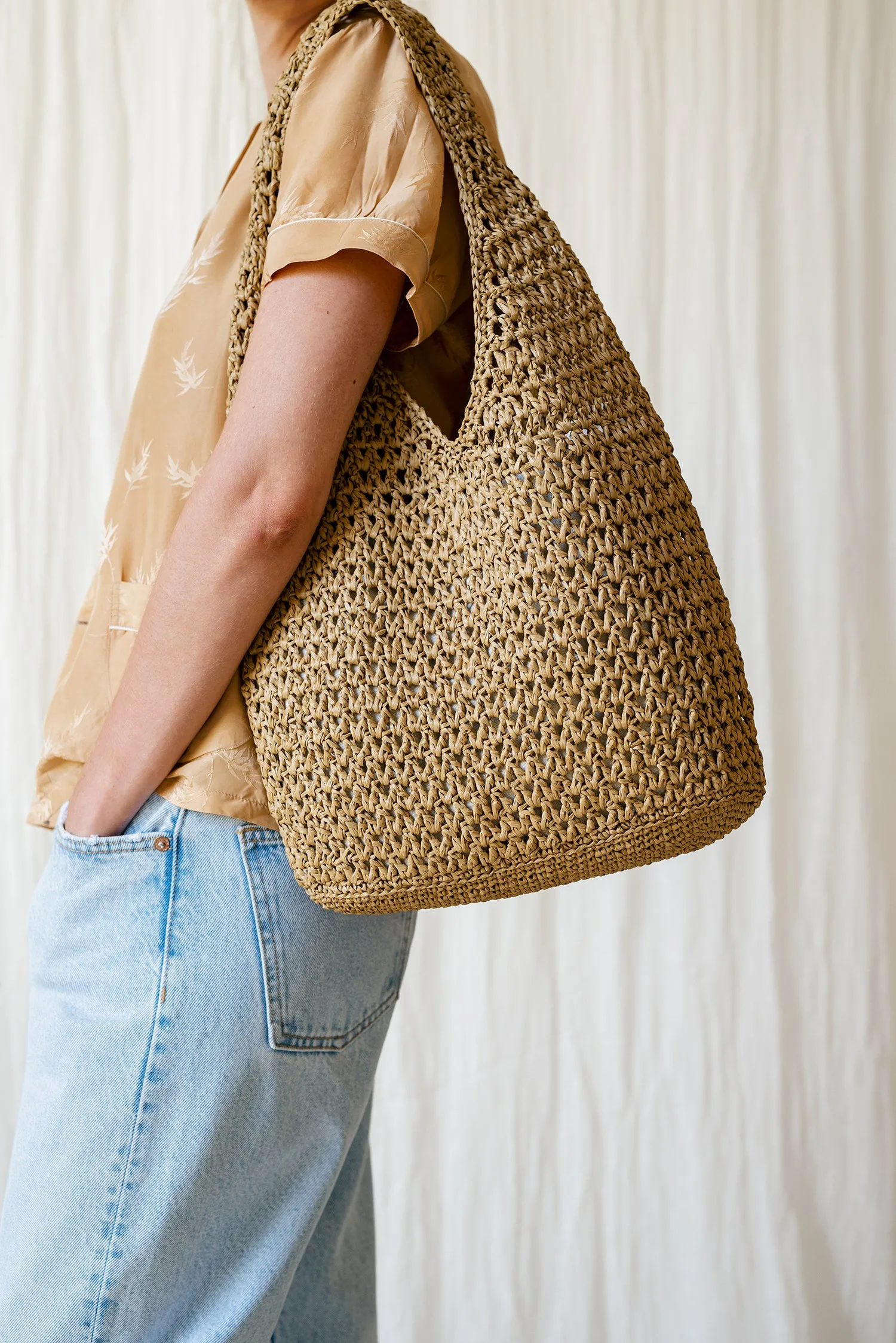 Raffia Daphne Tote Bag