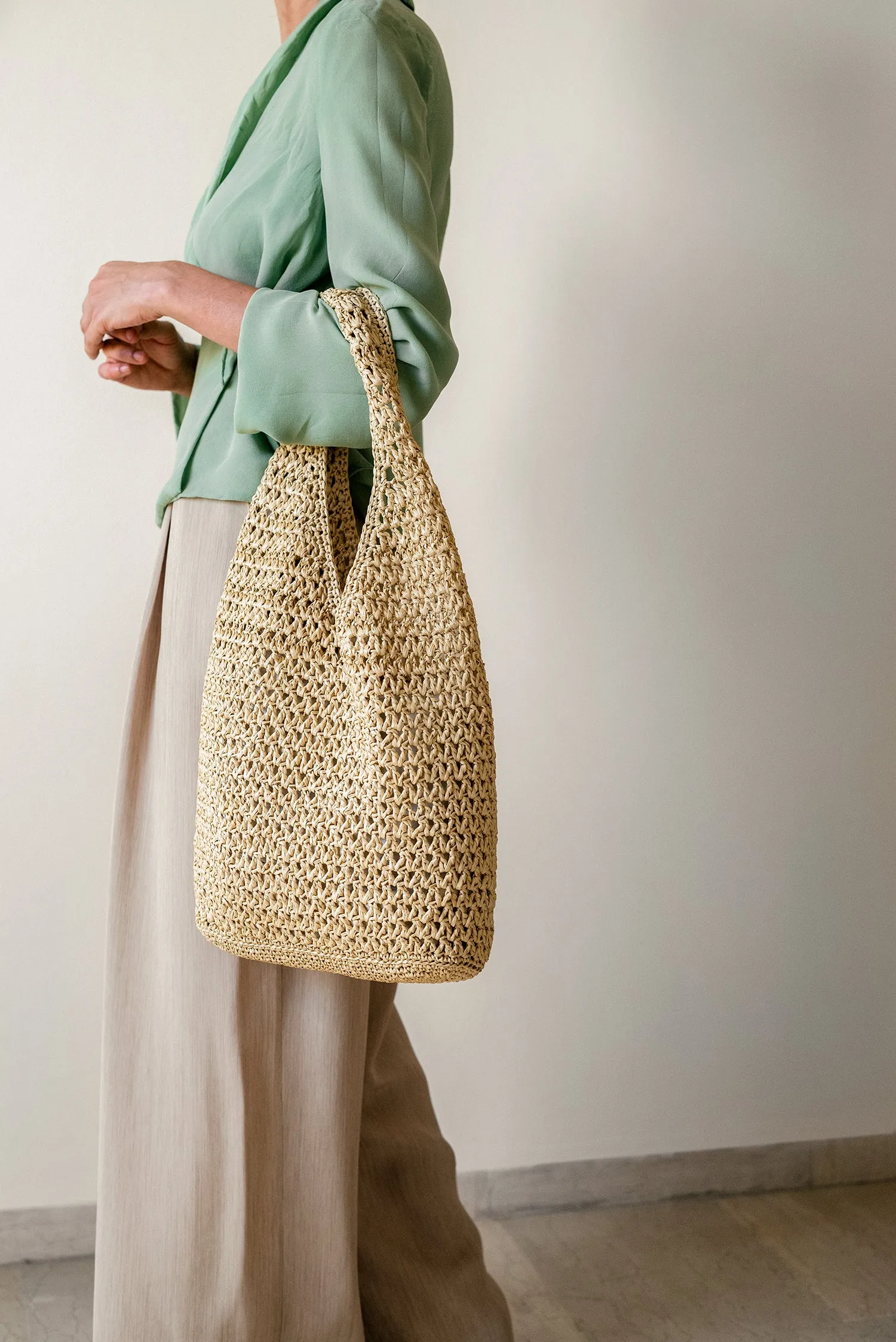 Raffia Daphne Tote Bag