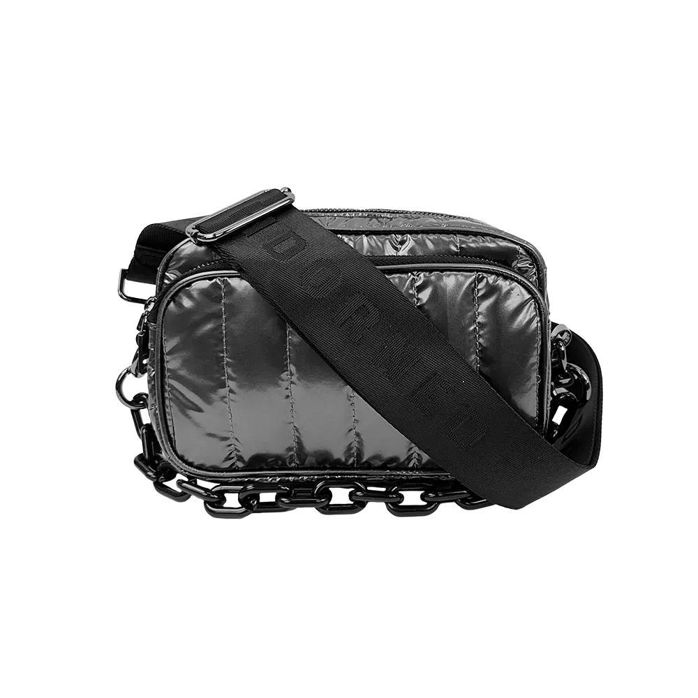 Ramona Quilted Liquid Nylon Crossbody Bag