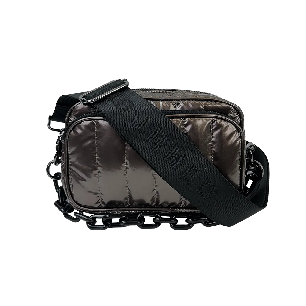 Ramona Quilted Liquid Nylon Crossbody Bag