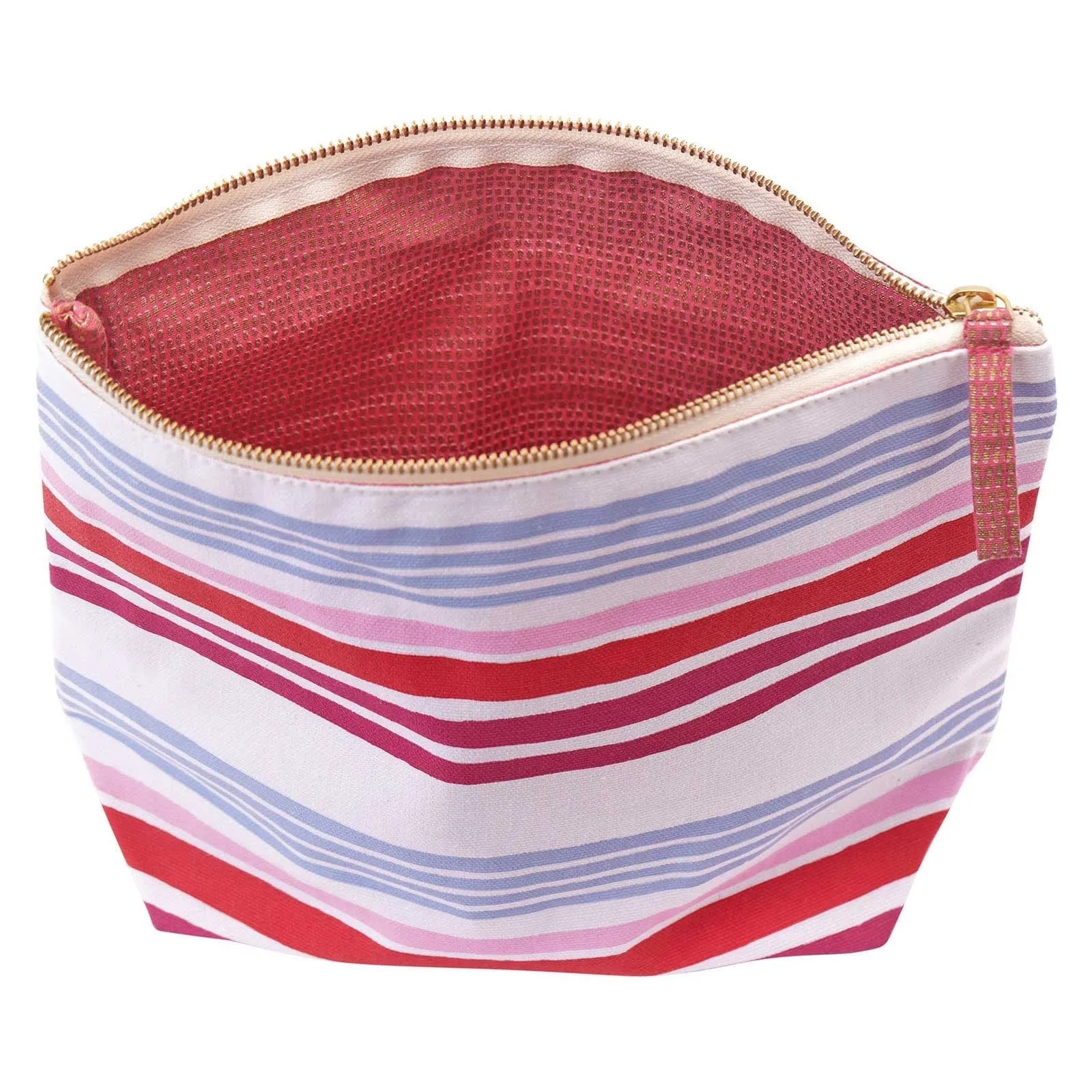 Summer Stripe Pink Large Relaxed Pouch