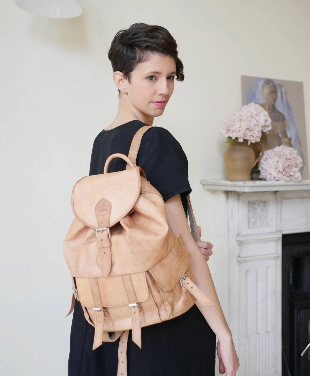 Tan Leather Rucksack