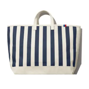 The All Over Striped Tote - Canvas/Navy