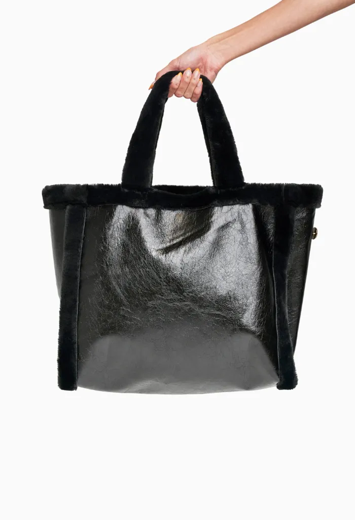 XL TOTE - HIGH SHINE BLACK